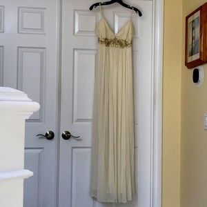 BCBG Size 4 Cream Gown